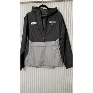 Holloway Nickel Basketball Axtell 1/4 Zip Windbreaker Jacket Adult Medium Gray